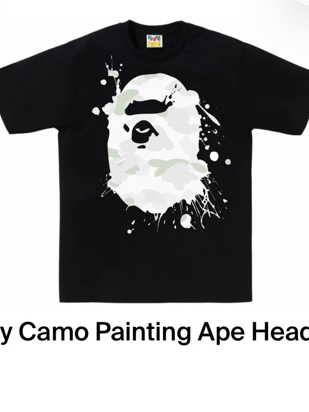 Bape camo painting ape head tee 2XL